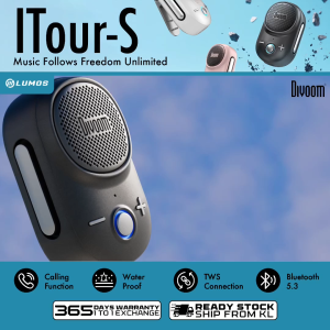 Divoom Itour-S Portable Bluetooth Speaker Pocket-Sized Bluetooth Speaker for Travel & Outdoor Use