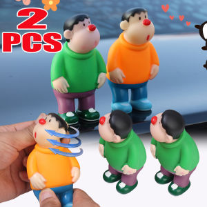 【Pphha】2Pcs Fat Tiger Car Ornament Japanese Comics Doraemon Nobita Doll Center Console Dashboard Decoration Gift Auto Interior Accessories