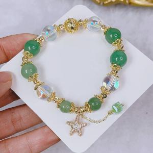 Original Design Natural Stone Bracelet Versatile Holiday Style Gift for Besties Womens Fashion Creative Cultural Accessory