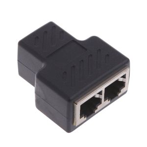 KONEKTOR KABEL ETHERNET RJ45 DOUBLE BAREL SPLITTER 1 TO 2 CABLE NETWORKING