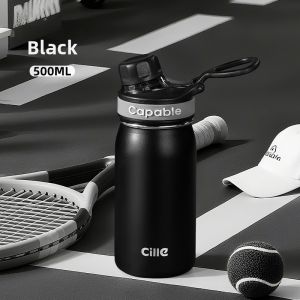 CILLE | Large Capacity Stainless Steel Straw Insulated Water Bottle