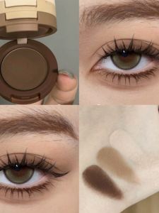 Portable Three-Layer Eye Shadow Palette Gentle on Skin Long-lasting No Smudging Sparkling Subtle Shimmer Earth Tone Waterproof Sweatproof