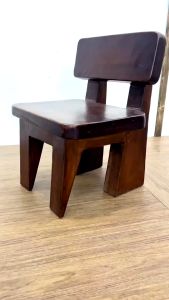 Solid Wood Low Chair /Full Solid Wood Chair /Hand Made Solid Chair /Attic Furniture Custom Made Solid Wooden