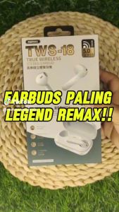 100% originalREMAX True Wireless V5.0 Stereo Earbuds TWS-18 Smart Noise Reduction 48H Standby Dual Main Earbuds Wireless Enjoyment