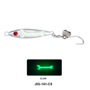 TEASER 30G 40G 80G Long-Cast Luminous Slow-Sinking Metal Jig Lure Shore Casting with Hooks Saltwater Fishing Bait