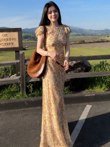 PEIZIXUAN | Floral Elegant Long Dress 2026