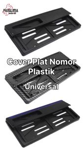 Cover Plat Nomor Plastik Motor Universal Honda-Yamaha-Suzuki Bebek-Matic Polos Hitam-Carbon-Karbon Tatakan-Dudukan Pelat No-Nomer Beat FI-F1-eSP-Street-Pop-New/Vario 110-125-150-LED/Mio M3-Z-S-Soul-Sporty-Smile/X-Ride/Scoopy