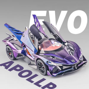 1:32 Scale Apollo Evo 911GT3 Car Model Toy Alloy Diecast Pull Back Miniature Vehicle Sound Light Models Collection Gifts Toys