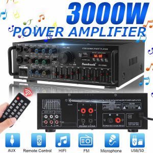 Bluetooth High Power Audio 2 Channel Amplifier Amplifier for Home Theater Karaoke