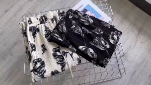 summer hitam celana panjang wanita longgar pantai kolor kasual improt kekinian model terbaru jumbo korean style