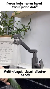 Kran Air Robot Keran Angsa Putar 360° Derajat Sink Bak Cuci Piring Wastafel Panas Dingin Fiorentino F0808