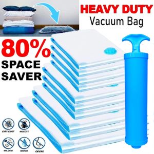 Transparent Vacuum Storage Bag: Space-Saving & Reusable