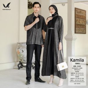Gamis Couple • Couple Lebaran • Kamila Couple by Vente bahan Jacquard