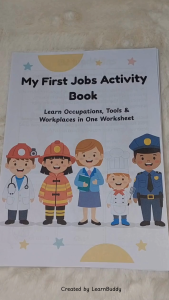 Hardcopy Jobs Worksheet Preschool Job Names Duties Uniforms Tools Workplaces & Transport | Kertas Latihan Perkerjaan English or Malay version available