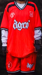 DGRAVE CREATIONS ‘VARKYN’ MOLTEN V-NECK JERSEY TEE