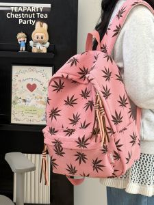KDMILD | Vintage Maple Leaf Large Capacity Travel Backpack