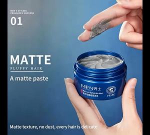 Hair Pomade for Men Hair Styling Strong Hold & High Volume Grooming Hair Clay Paste For Men Non-Greasy for Dry & Damp Hair Care