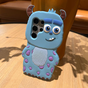 Samsung S24U/S23U Monster Silicone Phone Case 3D Cartoon Protective Cover Anti-Fall Soft Shell for iPhone 15 Digital Accessories