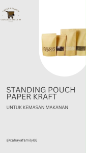 Standing Pouch Paper Kraft Window Kemasan Makanan Kertas anti air all ukuran