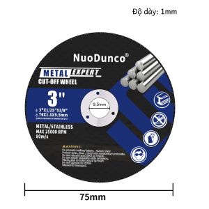 Bộ 5 Lưỡi Cưa Nhựa Tròn 75mm Đĩa Cắt Mini Dùng Cho Máy Mài Góc Cắt Kim Loại Sắt Đồng Gỗ 75x1x9.5mm