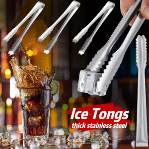 Large ice tongs stainless steel anti scalding clip small tong for food tongs for serving ice tong for candies tong for gummy candy tong for snaks siomai tongs thongs for kitchen barbecue tongs tongs for cookingclip for cooking utensils bartender tools set