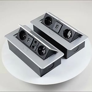 Stop Kontak Tanam Meja Pop Up Electric Plug Socket with USB Port