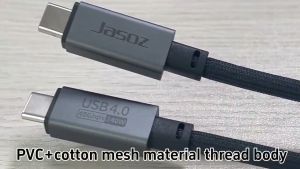 Jasoz PD 240W USB C to USB C Cable USB4 40Gbps 8K 60Hz Type C Fast Charging Braided Cable for iPhone 16 Pro Max 15 Serie
