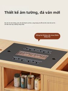QIMUDAO | Bàn Trà Di Động Tích Hợp Nước Nóng Gỗ Cứng