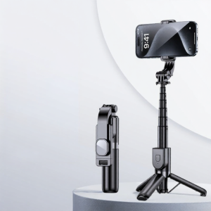 CRENOV | Universal Stabilized Selfie Stick Tripod 360-Degree Rotation Bluetooth Mini Multifunction
