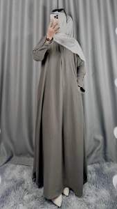 ABAYA BASIC BUTTON ABAYA UMROH ABAYA KAJIAN
