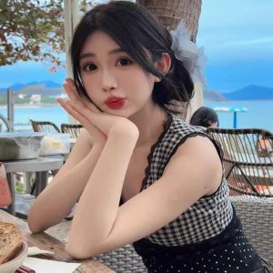 chaqi | Korean Sweet Cool Floral Print Asymmetrical Splicing Summer Slimming Waistband Polka Dot Vest Strapless Commute Style Casual Wear