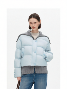 White Duck Down Removable Two-Piece Short Jacket