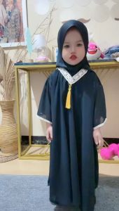 𝗡𝗜𝗦𝗬𝗔𝗠𝗦𝗧𝗢𝗥𝗘 Kaftan Anak Perempuan Baju Muslim Anak Kekinian Umur 1-6 tahun Bahan Ceruty Babydoll
