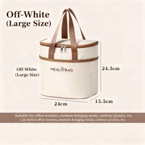 Portable lunch bag food insulated box Waterproof shoulder strap insulated box hand-held lunch box bag fresh aluminumA-DH