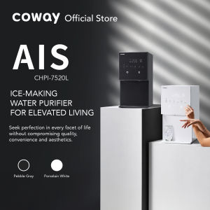 [Rental Package] Coway AIS Porcelain White Water Purifier/ Dispenser with Ambient Cold Hot & Ice Maker - Eco Mode & Self-Sterilization Coway Air Filter Cofee Dispenser - Lazada