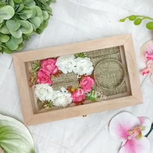 Box Kayu Tempat perhiasan Gelang dan Cincin Mahar atau Seserahan Pernikahan - KKGC