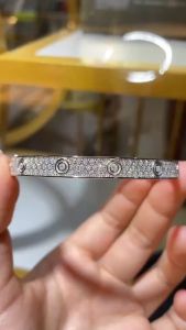 Follow Cloud Classic Round Full Moissanite Diamond Bracelet 1.3-2.0mm with GRA 925 Sterling Silver Bangle Fine Jewelry for Women moissanite bracelet