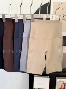 Comfortable High-Waist Yoga Pants Female Five-Quarter Length Breathable Moisture Wicking Quick Dry Ultra Elastic Cycling Trousers