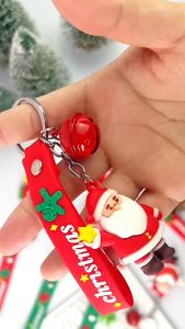 พวงกุญแจ พวงกุญแจคริสต์มาส มีกระดิ่ง กุญแจการ์ตูน ตุ๊กตาซานต้า น่ารัก คละลาย ของขวัญ คริสต์มาส