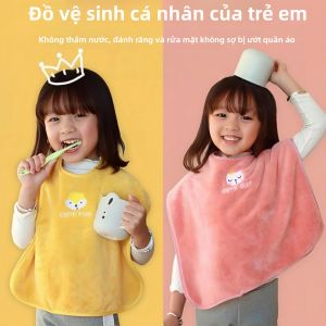 Khăn Tắm Cho Bé Chống Thấm Nước Mềm Mại Thân Thiện Với Da Có Chổi Không Chất Huỳnh Quang Họa Tiết Hoạt Hình