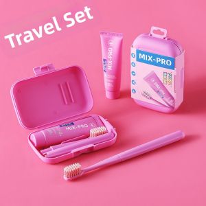 NAIFUNA | Portable Folding Soft Bristle Travel Toothbrush and Toothpaste Set