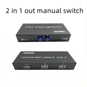 สวิทซ์เชื่อมต่อขยายอุปกรณ์ สวิทซ์ USB 2 in 1 เครื่องพิมพ์ใช้ร่วมกัน ฯลฯ USB 2.0 Switch Printer 2 Port