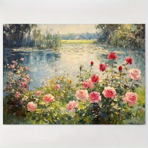 500/1000/1200/2000PCS Puzzles for Adults Beautiful Pink Rose GardenJigsaw Puzzles Brain Challenge Game Gift Home Decor