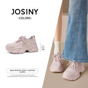 Josiny | Platform Purple Dad Sneakers Breathable Height-Increasing