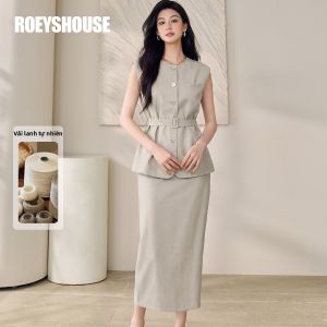 Roey s house | Bộ Đồ Linen Không Tay Có Dây Kéo