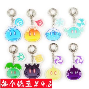 Genshin Impact Keychain Slime Game Accessories: Adorable Key Holder Mondstadt Liyue Decorations Charms Collectibles