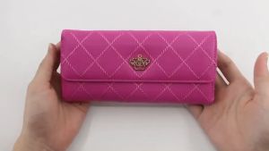 New Trendy Large Capacity Ladies Long Wallet - Thin Fashion Rhombus Metal Crown - ใหม่ ที่ทันสมัยความจุขนาดใหญ่สุภาพสตรีกระเป๋าสตางค์ยาวอินเทรนด์ผู้หญิงบางขนมรอมบัสแฟชั่นมงกุฎ