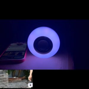 หลอดไฟลำโพง bluetooth โซล่าเซลล์ ไฟตั้งแคมป์ LED RGB ไฟปาร์ตี้สำ ชาร์จUSB ลำโพงบลูทูธไร้สาย บลูทูธควบคุม หลอดไฟ LED
