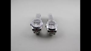 Vỏ Đồng Hồ Bằng Thép Không Gỉ Màu Bạc 31mm Dành Cho Nữ Với Viền Có Rãnh Và Dây Đeo Kính Sapphire Phóng Đại Phù Hợp Với Bộ Máy NH05 NH06