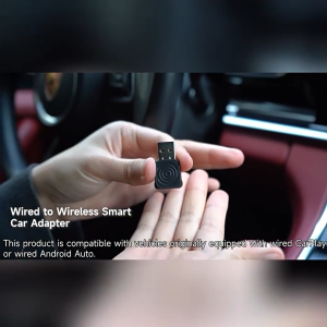 2 IN 1 Wireless CarPlay Adapter Upgraded Smart Mini Plug & Play Fast & Stable Connection with No Delay USB/Type-C WiFi Bluetooth 5.0 Mini Dongle 5.8GHz